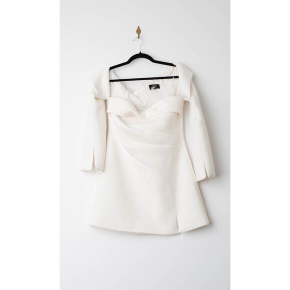 TOJHÀ Emmaline White Off-Shoulder Cocktail Dress - Size 14 - Picture 5 of 11